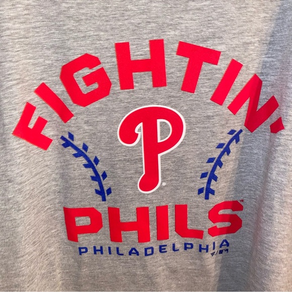 Fanatics Philadelphia Phillies Team Go For Two T-Shirt - Gray. Size L NWT - Picture 4 of 7